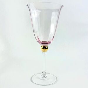 Royal Albert Country Roses Goblet Crystal Stemware NEW pink w/gold Formal Wine